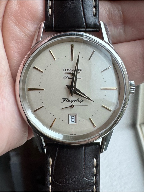 Longines Other - Longines Flagship Men's Watch - Cream Dial, Brown Leather Strap